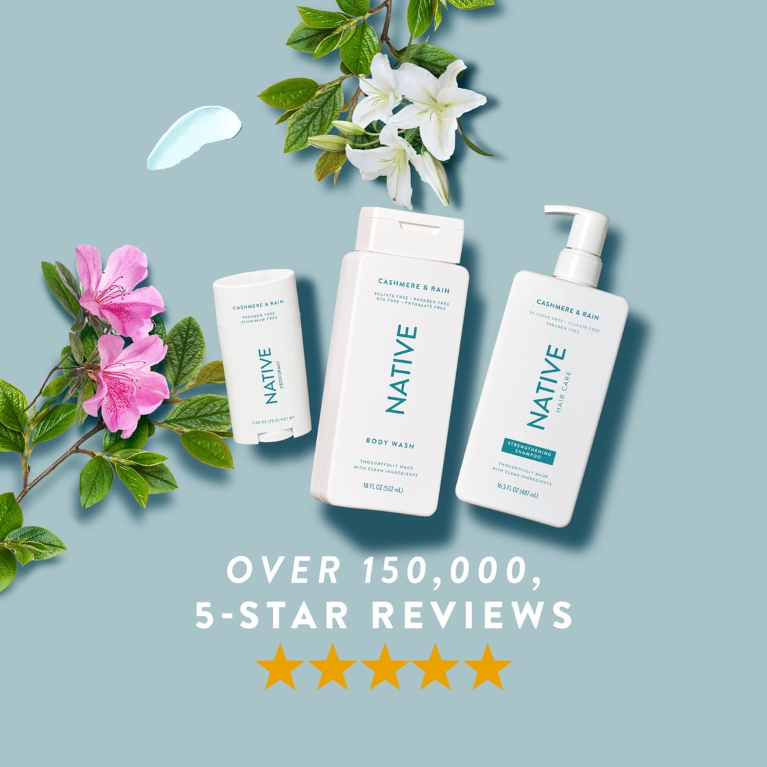 Body Wash, Sea Salt &amp; Cedar, Sulfate Free, Naturally Derived Ingredients, 24hr Freshness, for Women &amp; Men, 18 fl oz