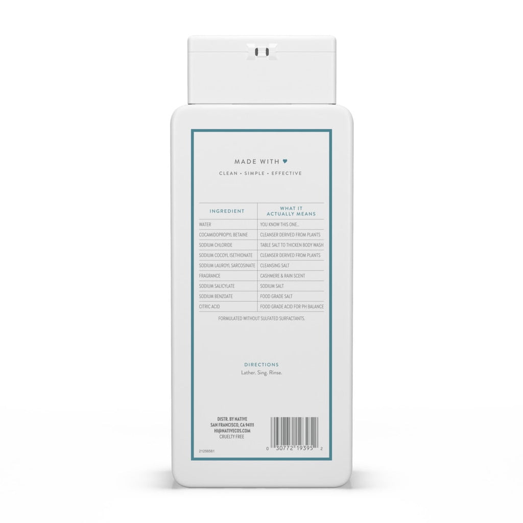 Body Wash, Sea Salt &amp; Cedar, Sulfate Free, Naturally Derived Ingredients, 24hr Freshness, for Women &amp; Men, 18 fl oz
