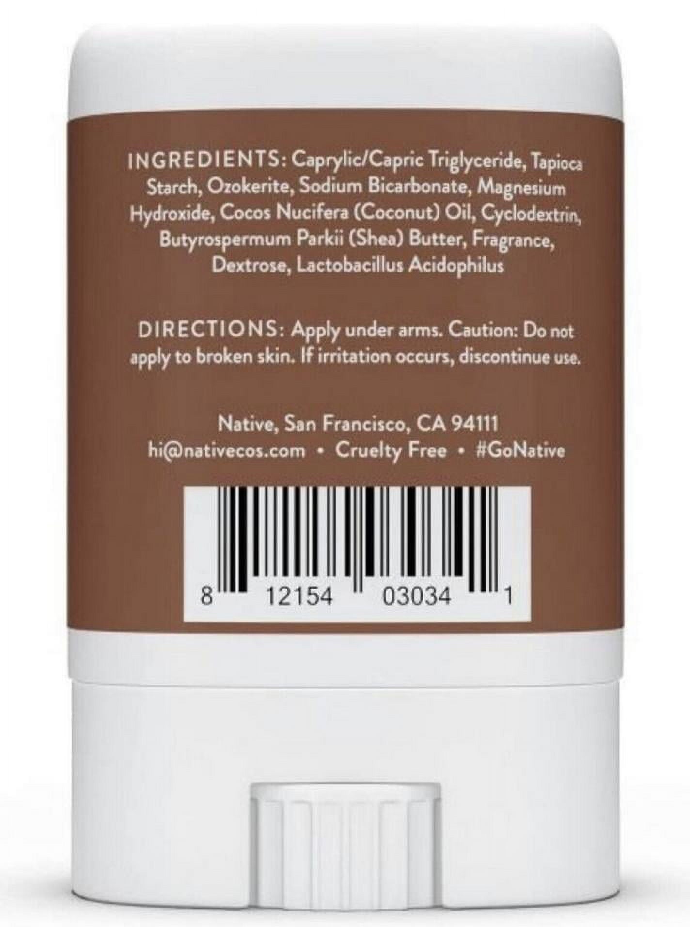 4 - Native Deodorant Coconut &amp; Vanilla, Mini Travel Size, 0.35 oz.