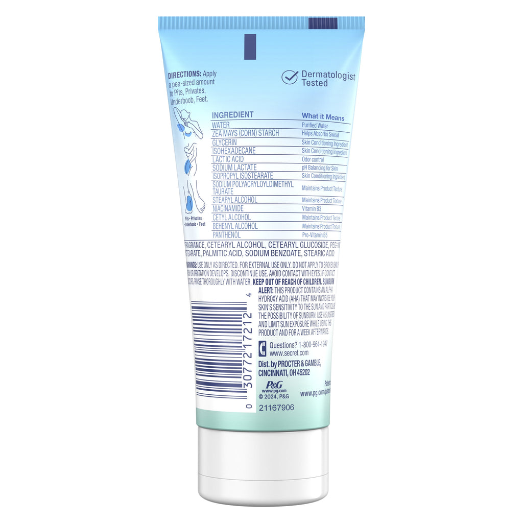 Whole Body Aluminum-Free Dry Feel Cream and Absorbs Sweat, Deodorant Cream for Women, Light &amp; Fresh Scent, 3.0oz