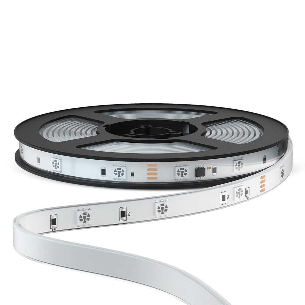 32.8ft RGBIC Outdoor LED Strip Light with Warm and Cold White, WiFi Smart Lights Outdoor, IP65 Waterproof, Work with Alexa and Google Assistant, Remote Control