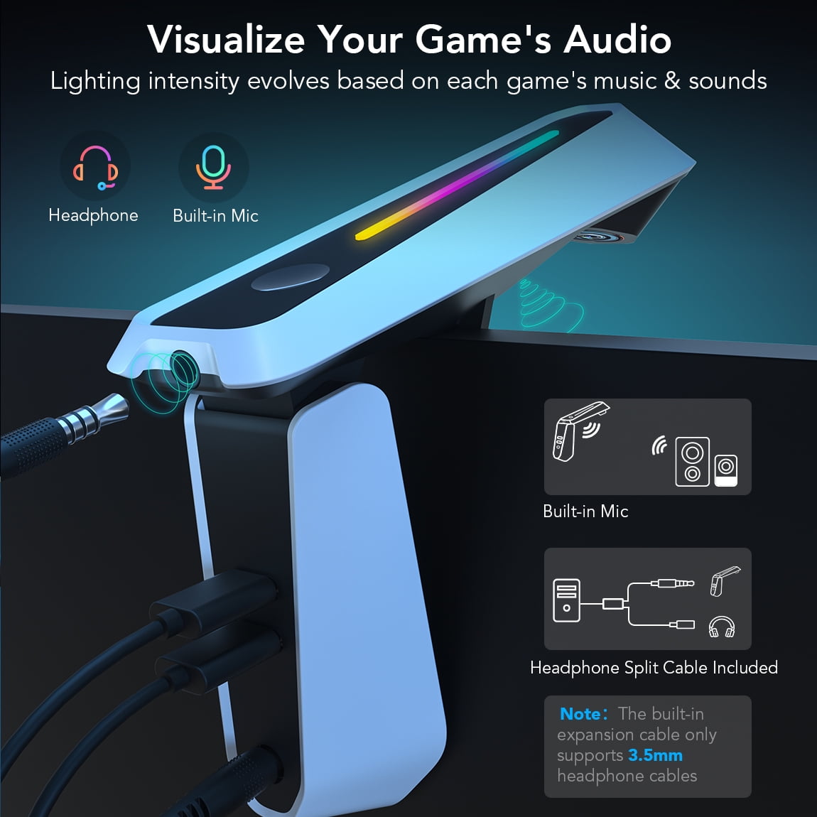 DreamView Indoor LED Gaming Lights with Light Bar and Camera, Corded Electric, Color Changing
