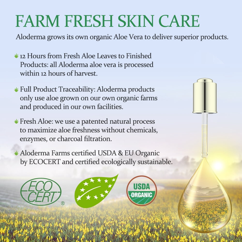 Age-Defying 24K Gold Leaf Aloe Flower Essence Gel, Made within 12 Hours of Harvest - Luxurious Aloe Gel with Allantoin &amp; Hyaluronic Acid for a Glowing, Shimmering, Youthful Complexion, 7oz