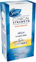 Clinical Strength Invisible Solid Antiperspirant &amp; Deodorant, Stress Response 1.60 oz (Pack of 2)