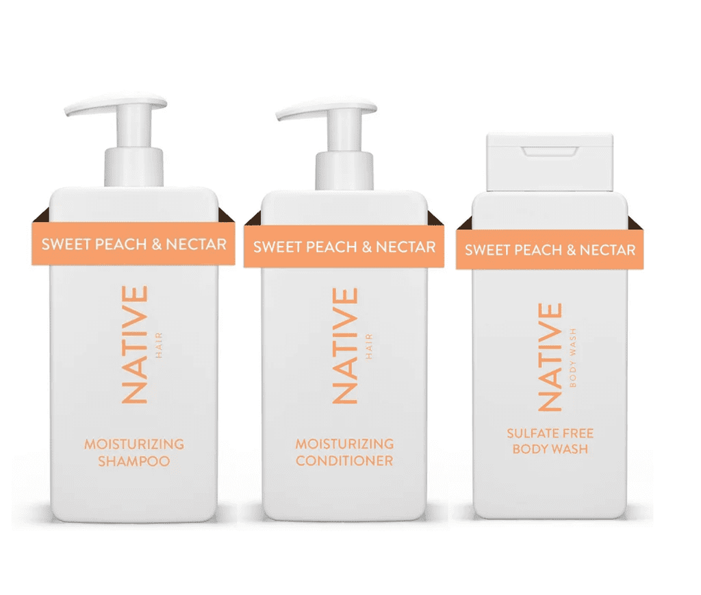 Moisturizing Shampoo, Conditioner, &amp; Body Wash Set, Sweet Peach &amp; Nectar, Sulfate &amp; Paraben Free, 16.5 oz