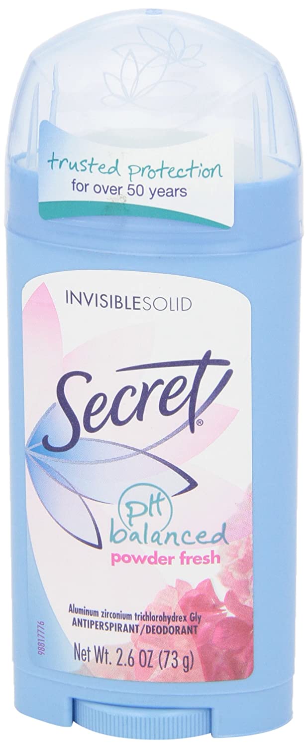 Pack of (6) Secret Anti-Perspirant Invisible Solid, Powder Fresh, 2.6 Oz,