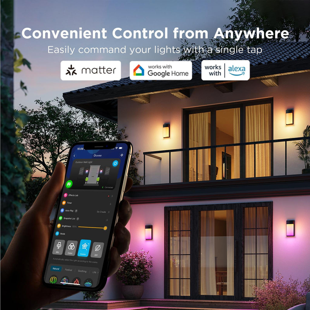 Smart Technology Capable LED Outdoor Corded Electric Wall Lights