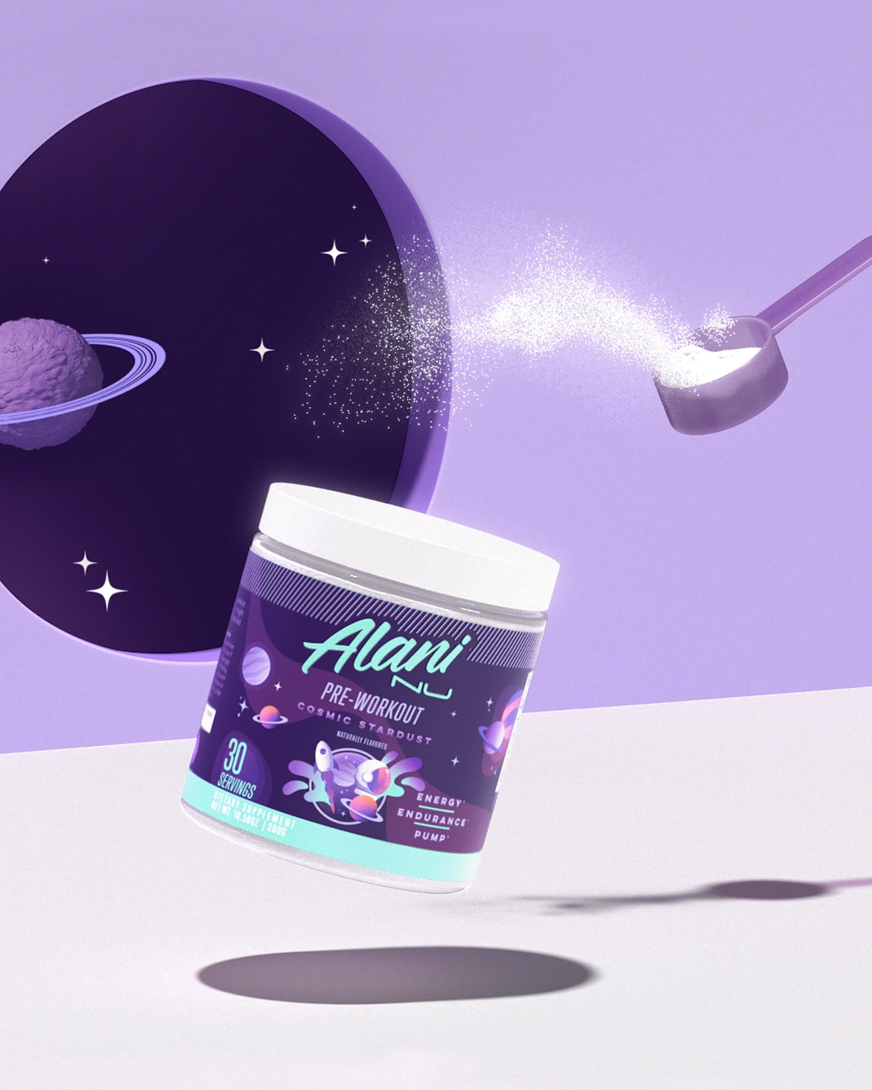 Pre-workout Powder, Cosmic Stardust, 20 Servings, 200mg Caffeine