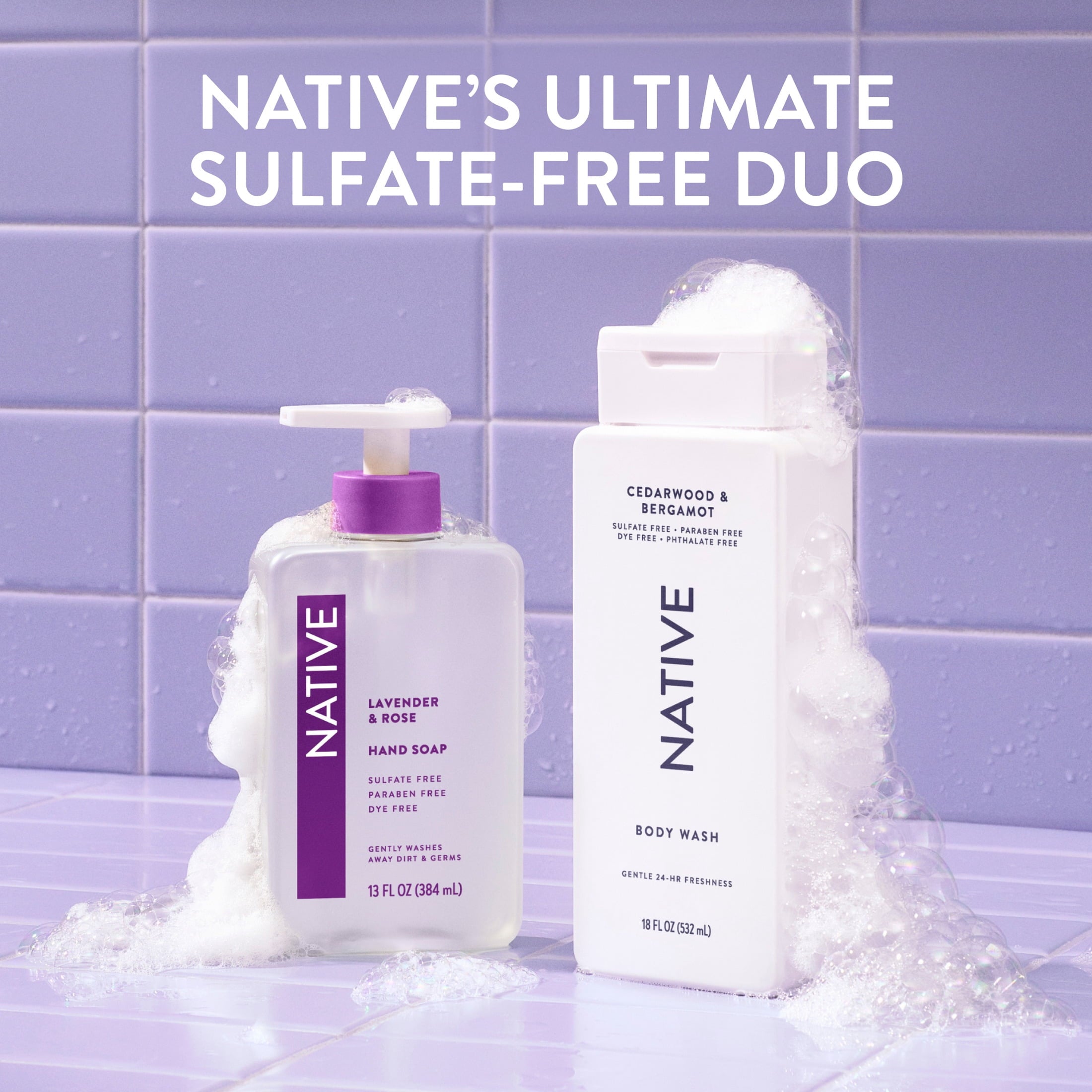 Body Wash, Cedarwood &amp; Bergamot, Sulfate Free, Naturally Derived Ingredients, 24hr Freshness, for Women &amp; Men, 18 fl oz