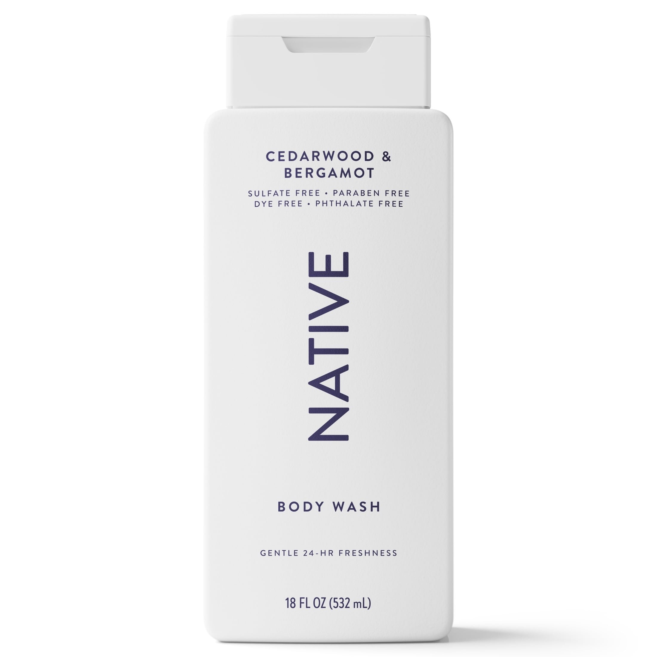 Body Wash, Cedarwood &amp; Bergamot, Sulfate Free, Naturally Derived Ingredients, 24hr Freshness, for Women &amp; Men, 18 fl oz