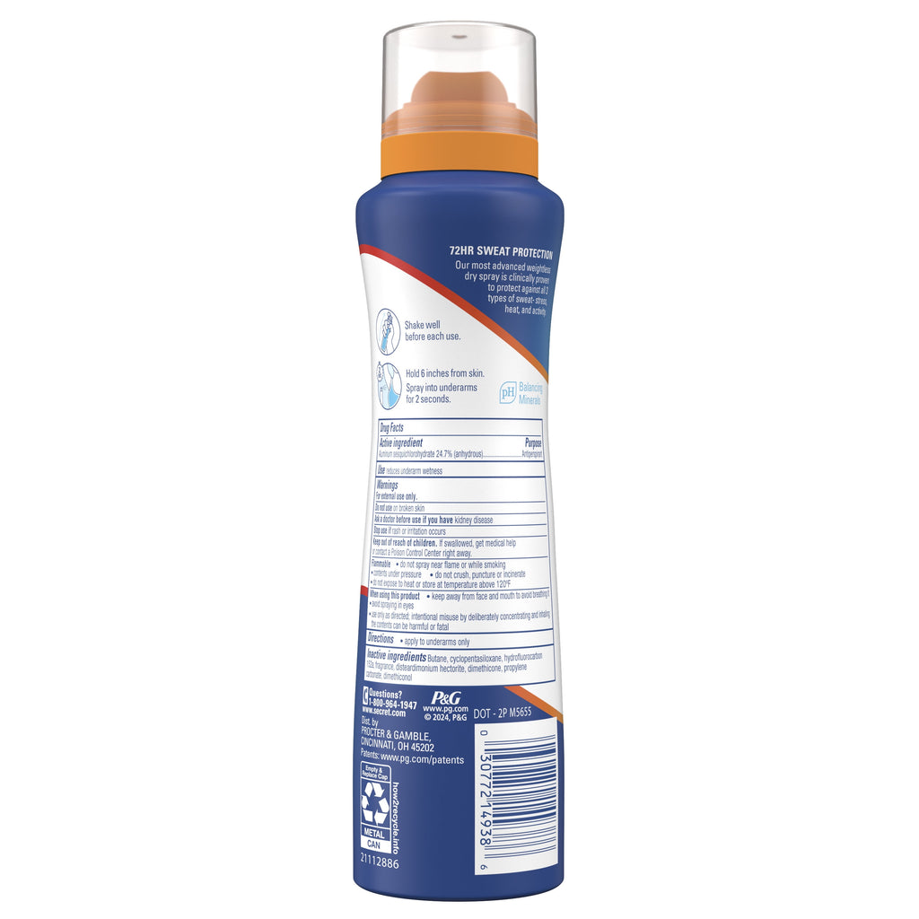 Clinical Strength Dry Spray Antiperspirant &amp; Deodorant for Women, Stress Response Scent, 3.8oz
