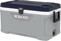 70 Quart MaxCold Cooler ThermeCool Insulation with Swing-Up Handles, Gray and Black
