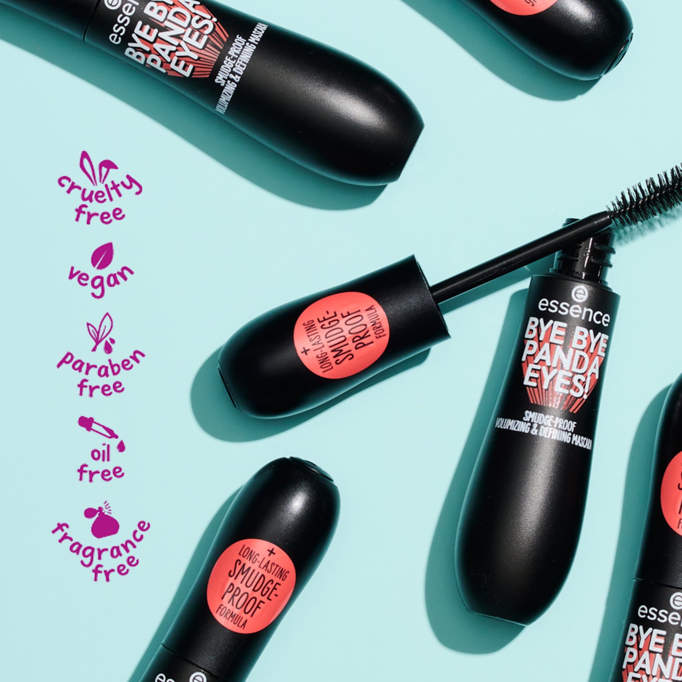 Bye Bye Panda Eyes! Smudge-Proof Volumizing And Defining Mascara, 01 Black