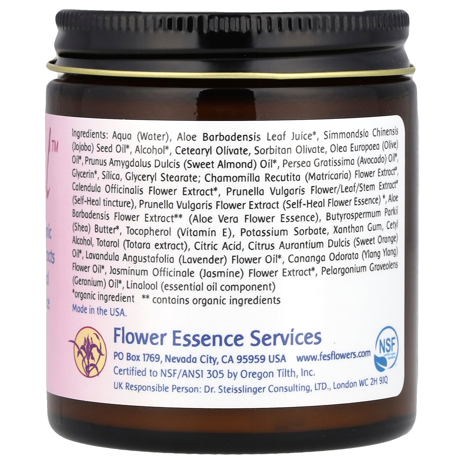Flower Essence Services Self-Heal Skin Creme 4 fl oz Cream