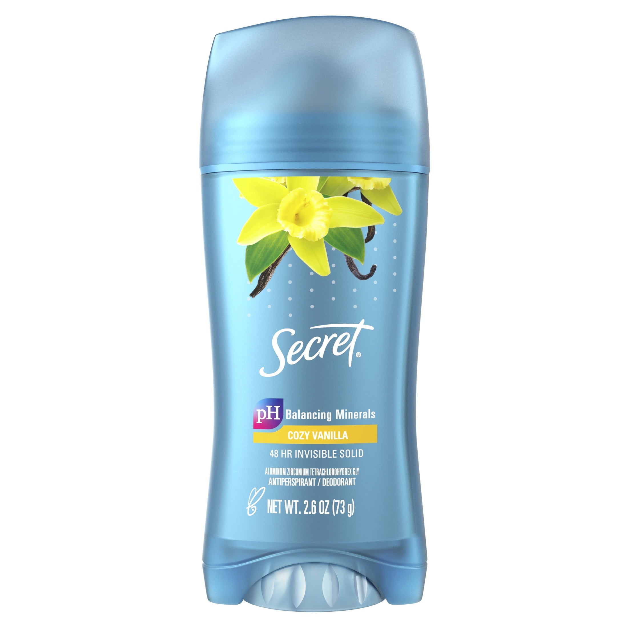 Invisible Solid Female Antiperspirant and Deodorant, Vanilla Scent, 2.6 oz
