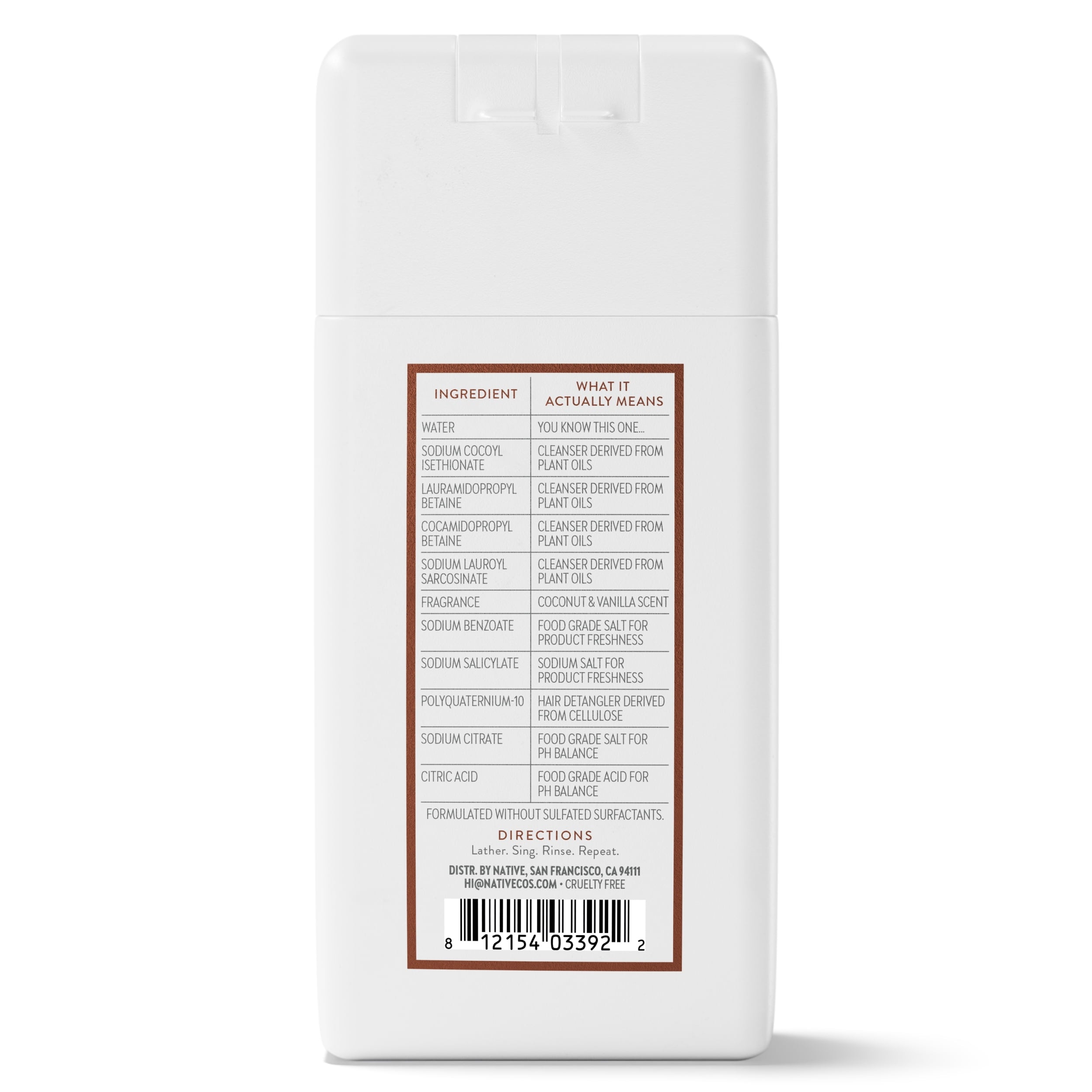 Moisturizing Shampoo Mini Coconut and Vanilla 3 fl oz