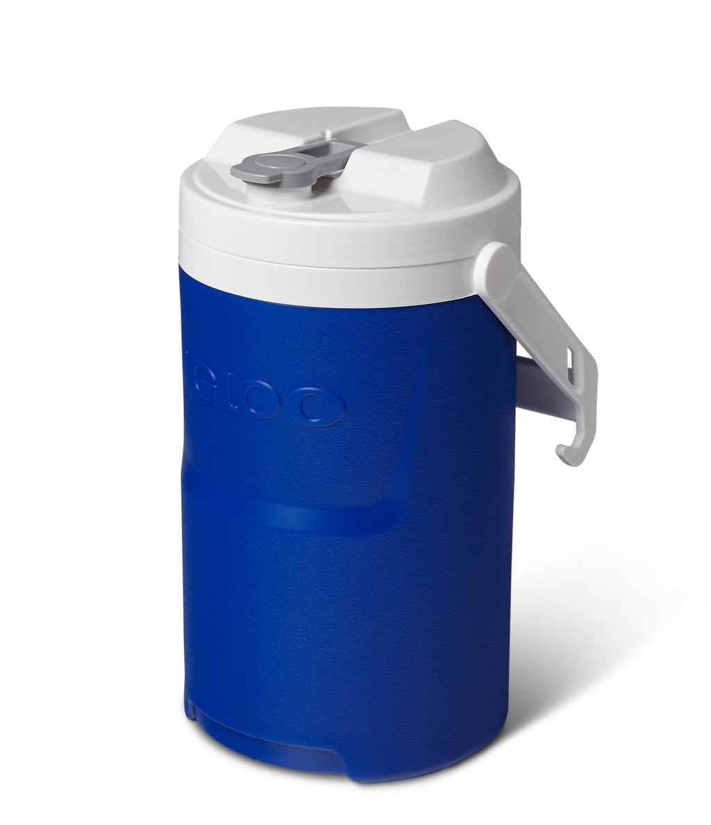 1 Gallon Sports Plastic Beverage Jug with Hooks, Red