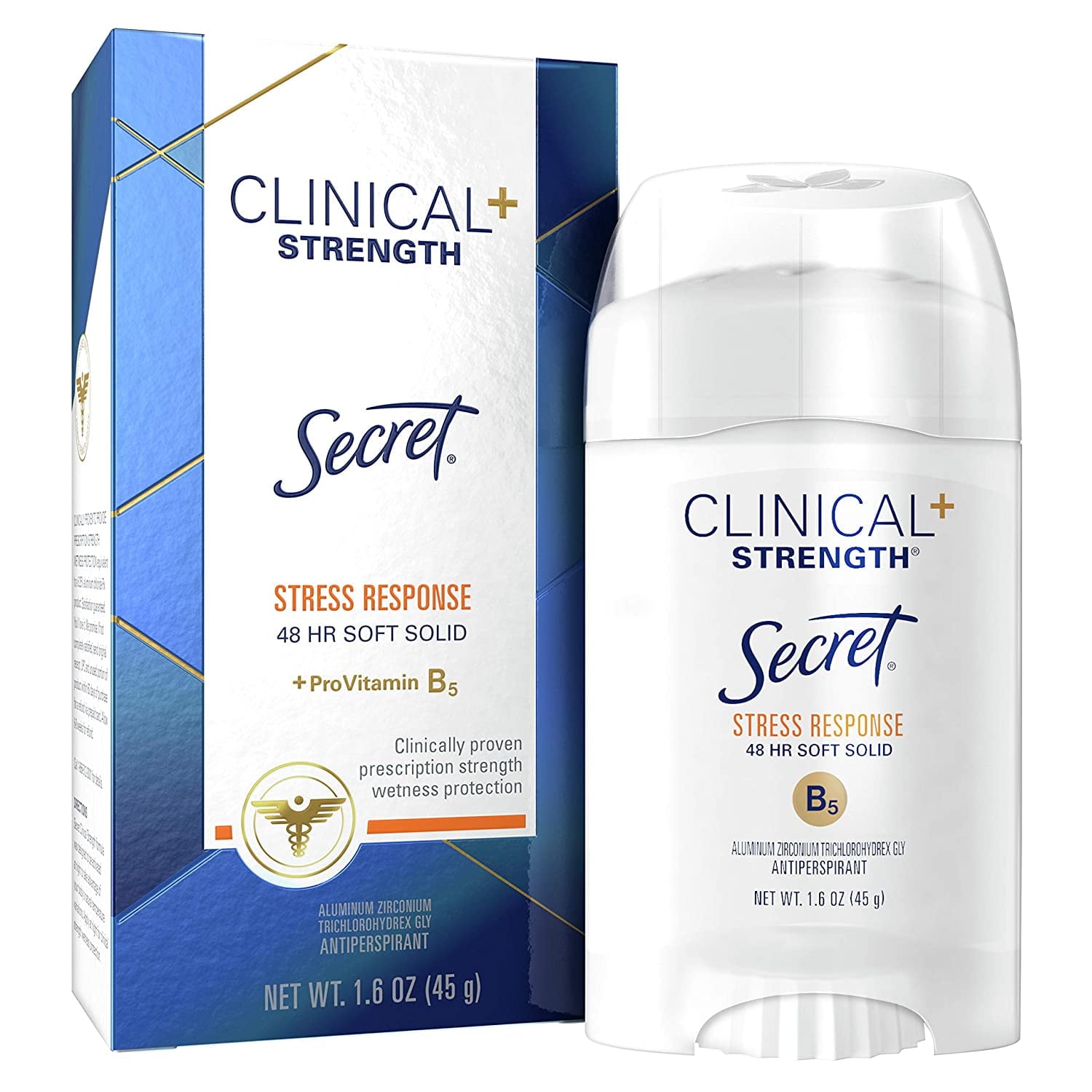Antiperspirant Clinical Strength Deodorant for Women, Soft Solid, Stress Response, 1.6 Oz, (Pack of 3)