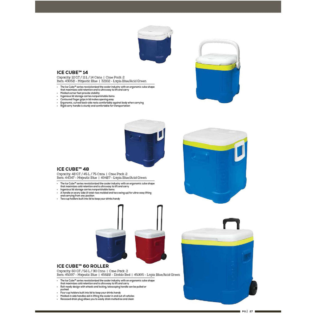 60-Quart Ice Cube Roller Cooler