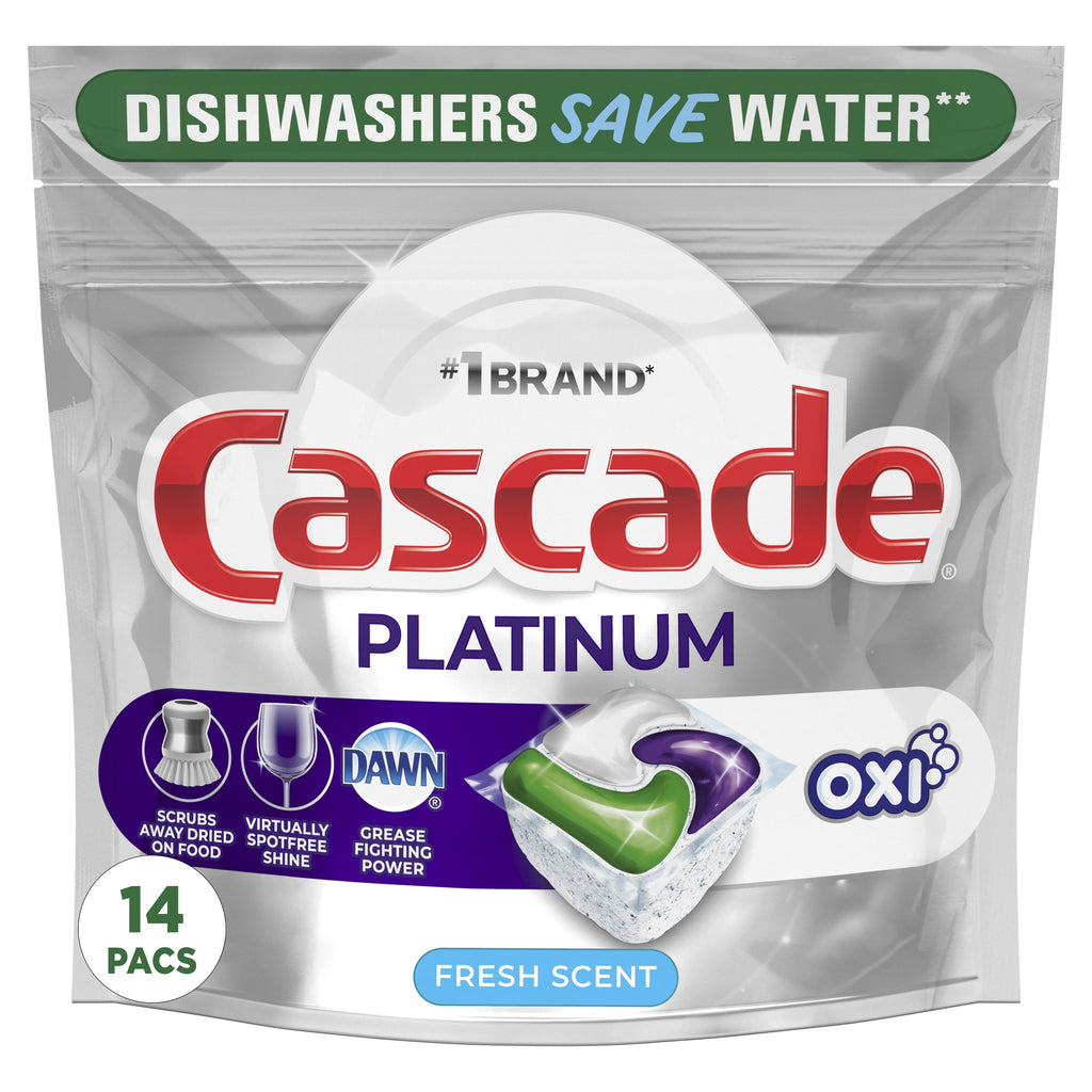 Platinum ActionPacs + Oxi, Dishwasher Detergent, Fresh Scent, 14 Ct