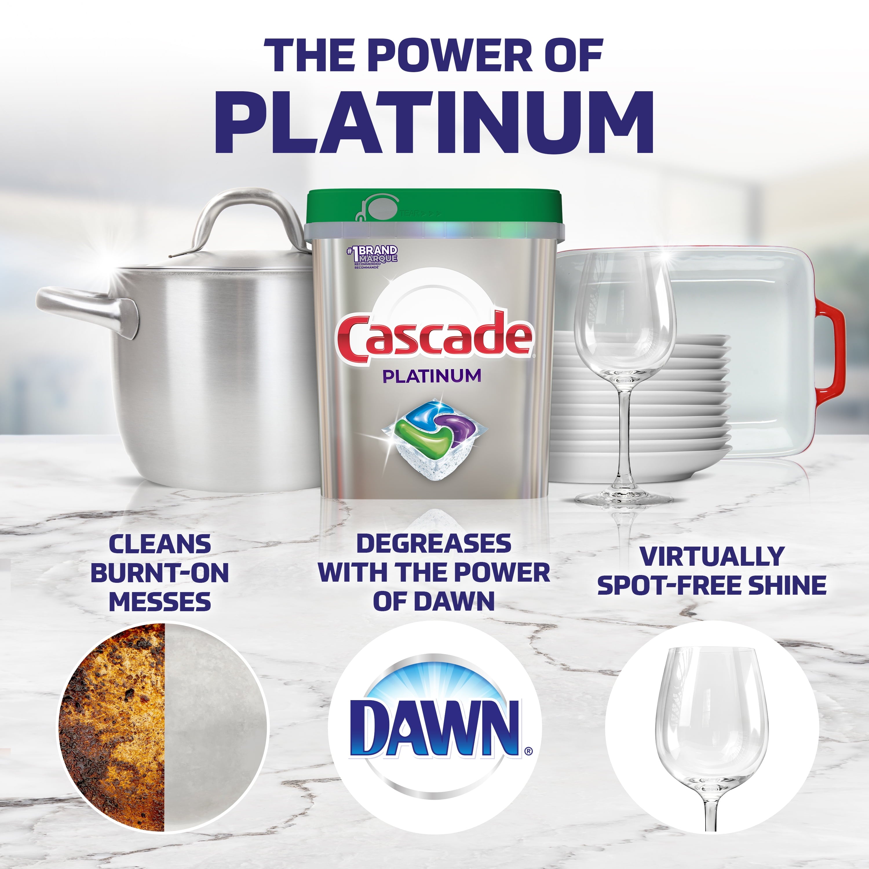 Platinum ActionPacs + Oxi, Dishwasher Detergent, Fresh Scent, 14 Ct