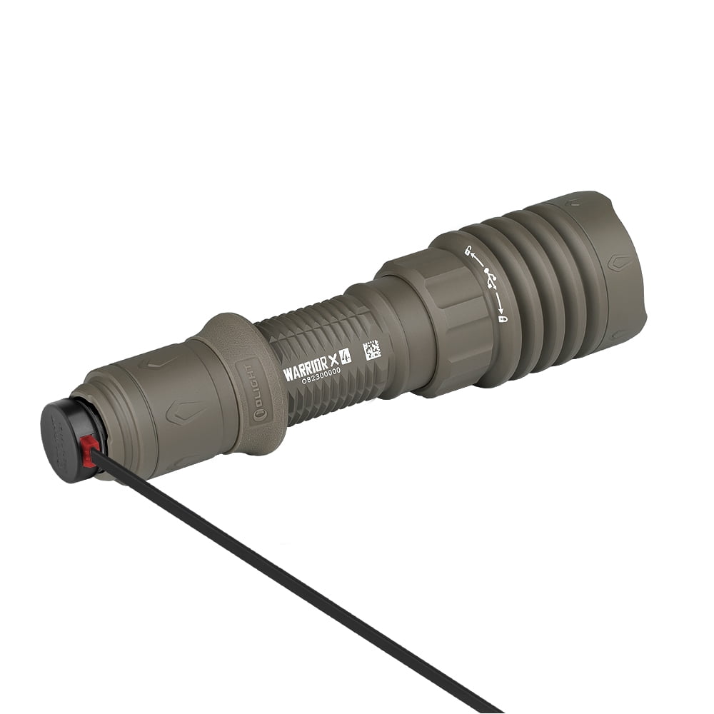 Warrior X 4 Flat Dark Earth USB-C/MCC Rechargeable Flashlight, 2600 Lumens