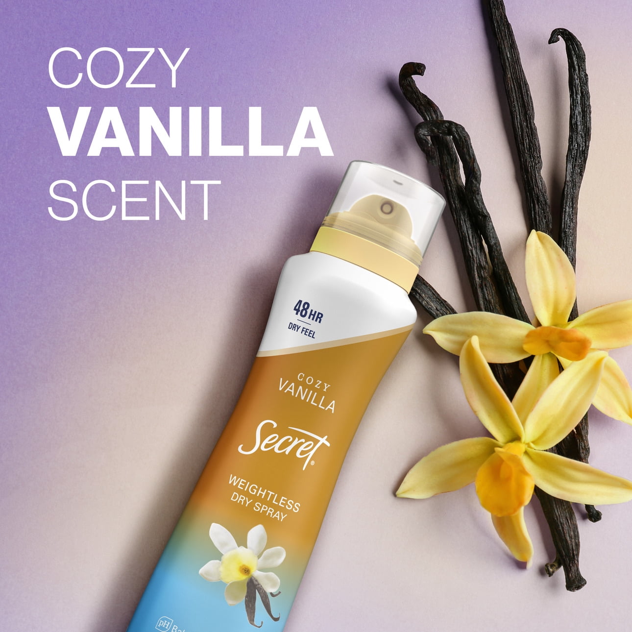 Dry Spray Antiperspirant Deodorant, Vanilla and Argan Oil, 4.1oz.