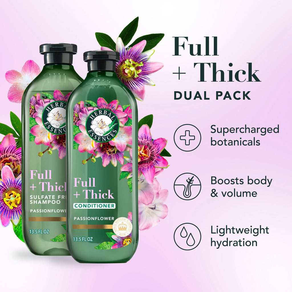 Full + Thick Passionflower Shampoo and Conditioner Dual Pack, 13.5 fl oz Each