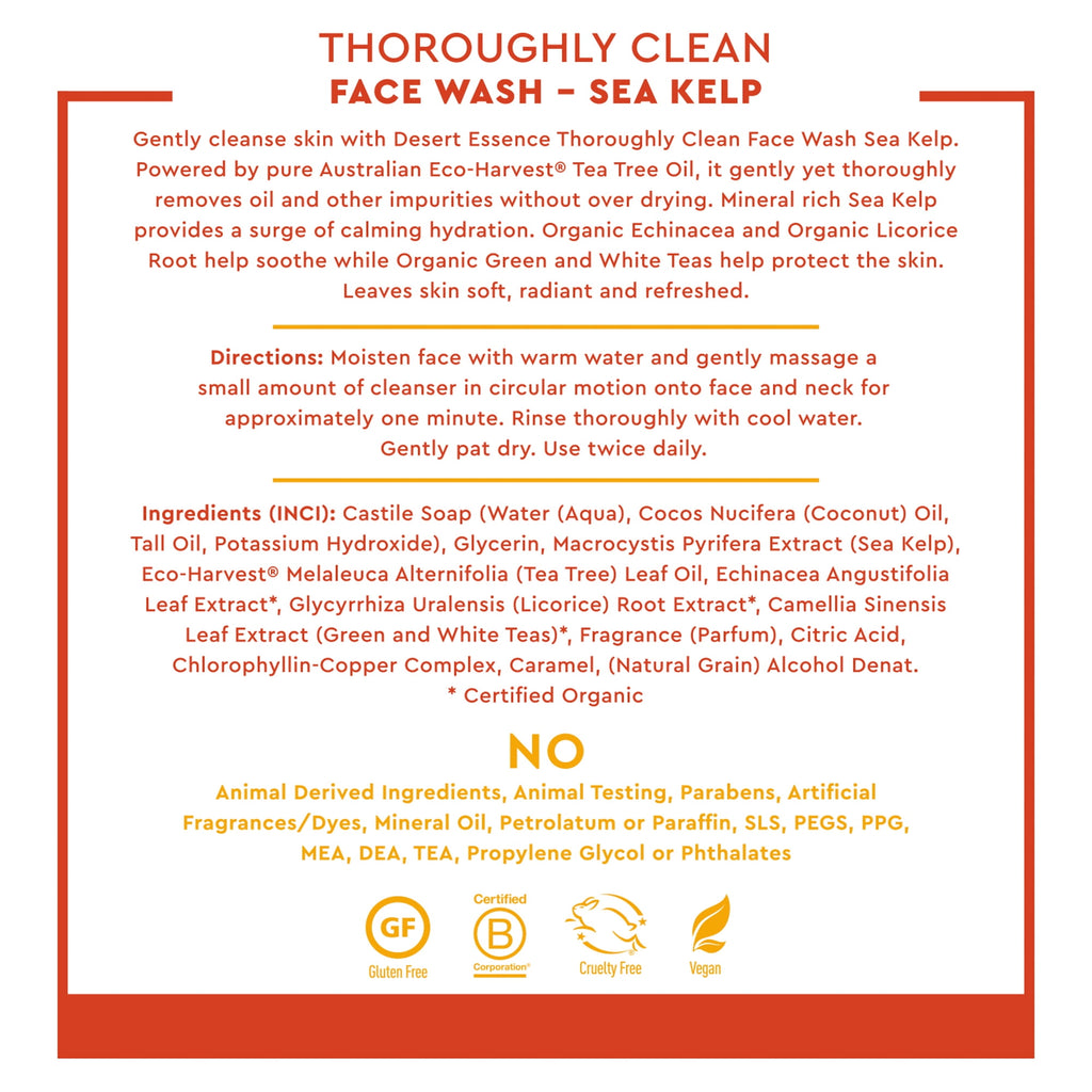 Thoroughly Clean Face Wash, Sea Kelp, 8.5 fl oz (250 ml)