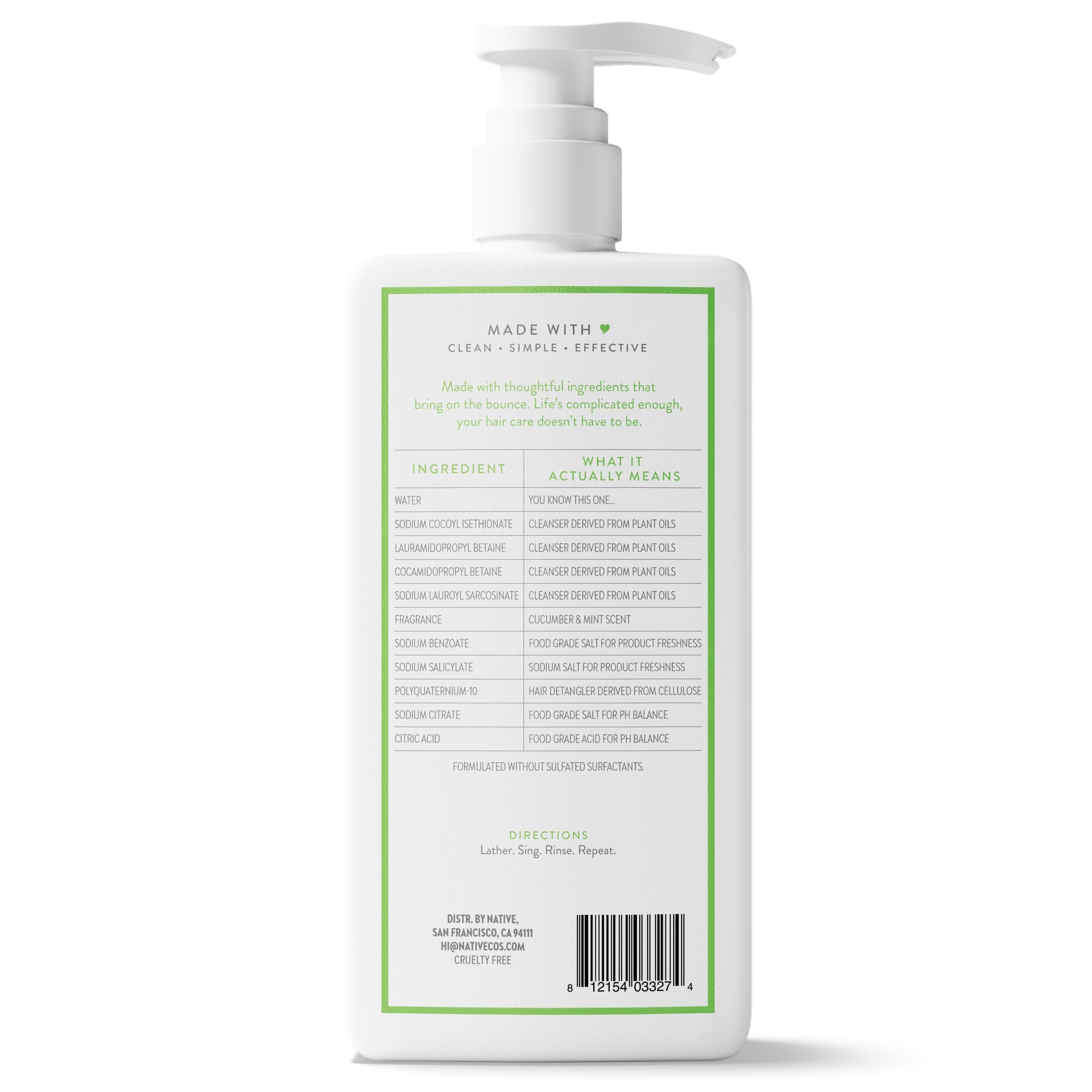 Volumizing Shampoo Cucumber and Mint 16.5 fl oz
