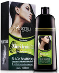 BLACK Professional Oil Hair Dye Color Shampoo 500 ML: Instant Fast Acting Long Lasting Hair Color Shampoo for Gray Hair Magic Hair Dye Shampoo Colors Hair in Minutes–Long Las