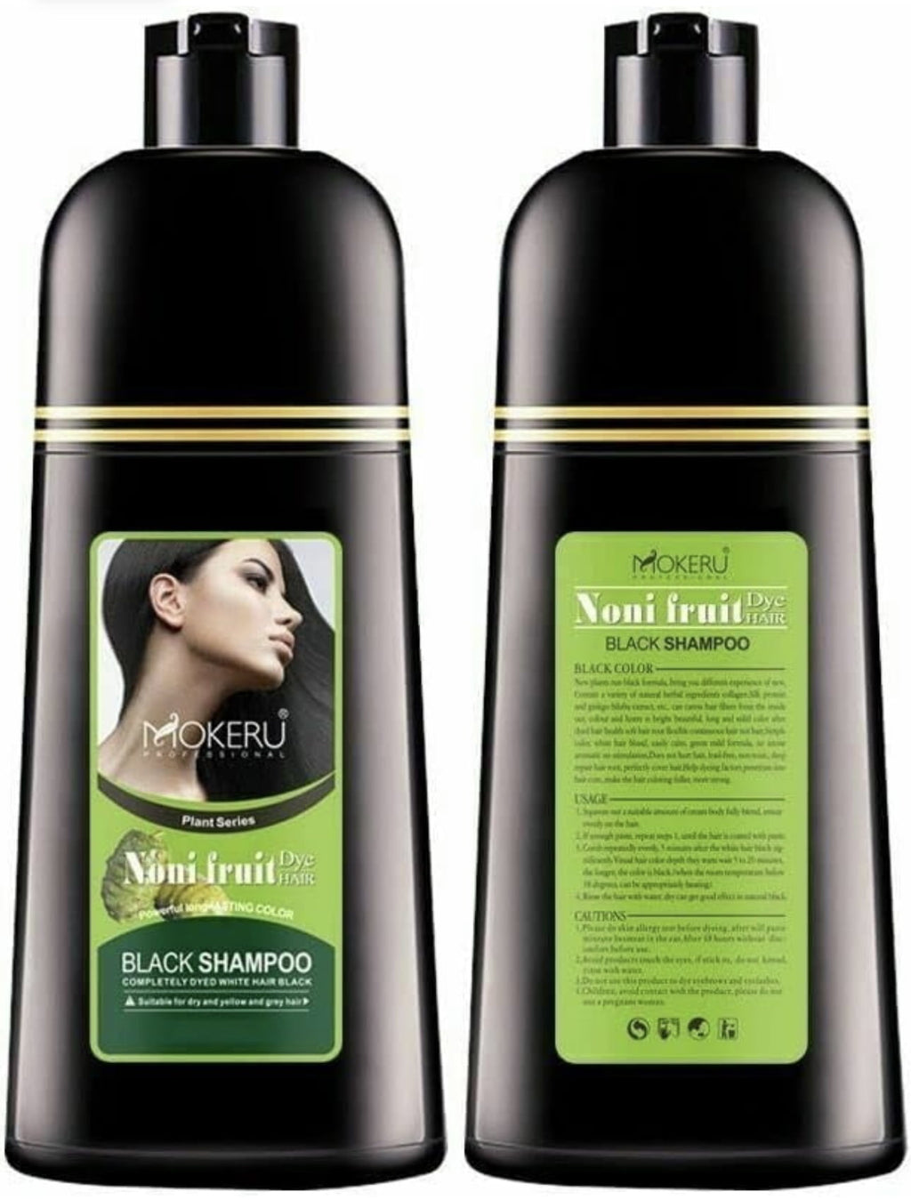 BLACK Professional Oil Hair Dye Color Shampoo 500 ML: Instant Fast Acting Long Lasting Hair Color Shampoo for Gray Hair Magic Hair Dye Shampoo Colors Hair in Minutes–Long Las