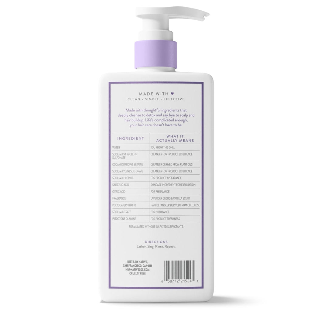 Lavender Detox Cloud and Vanilla Shampoo 16.5 fl oz