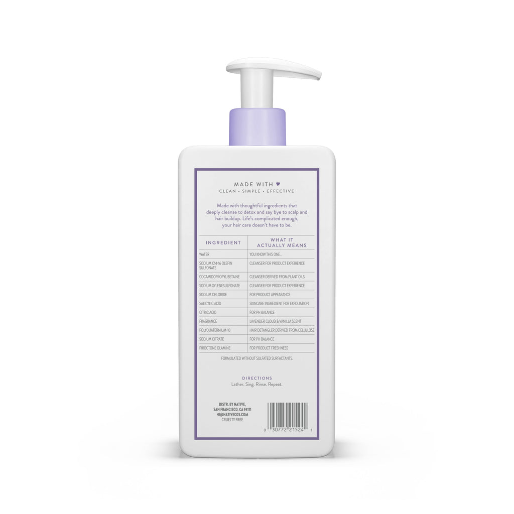 Lavender Detox Cloud and Vanilla Shampoo 16.5 fl oz