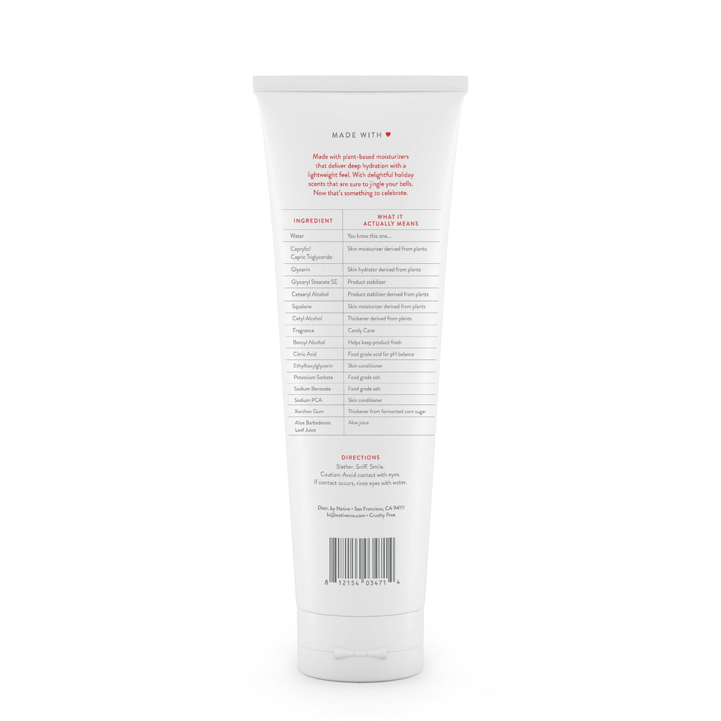 Limited Edition Hand &amp; Body Lotion, Candy Cane, Silicone Free, Paraben Free, 12 fl oz