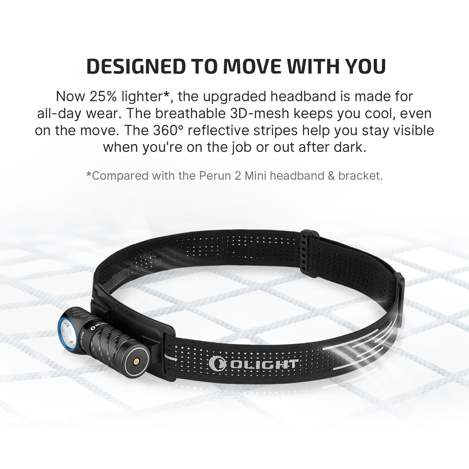 OLIGHT Perun 3 Mini Headlamp &amp; Flashlight with Red and White Light（Black）