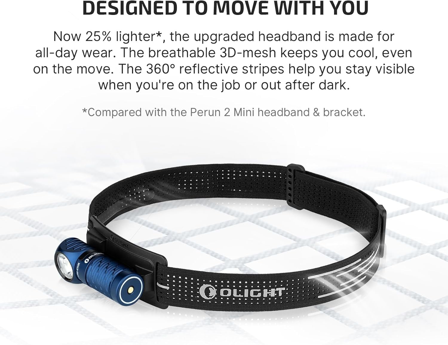 OLIGHT Perun 3 Mini Headlamp &amp; Flashlight with Red and White Light（Black）