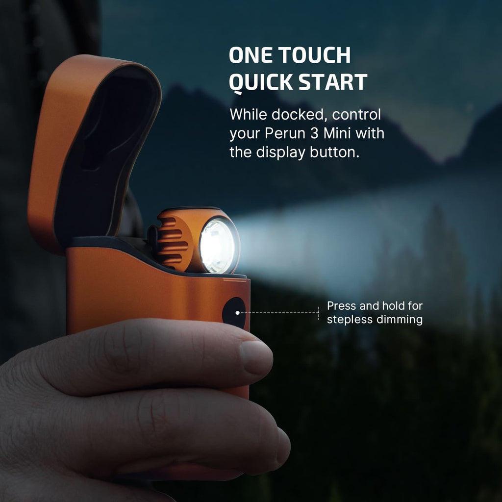OLIGHT Perun 3 Mini Headlamp &amp; Flashlight with Red and White Light（Black）