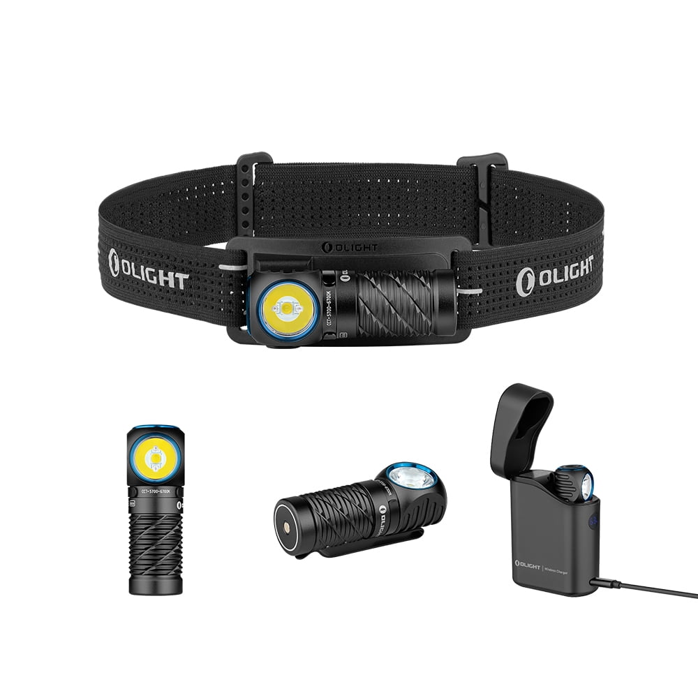 OLIGHT Perun 3 Mini Headlamp &amp; Flashlight with Red and White Light（Black）
