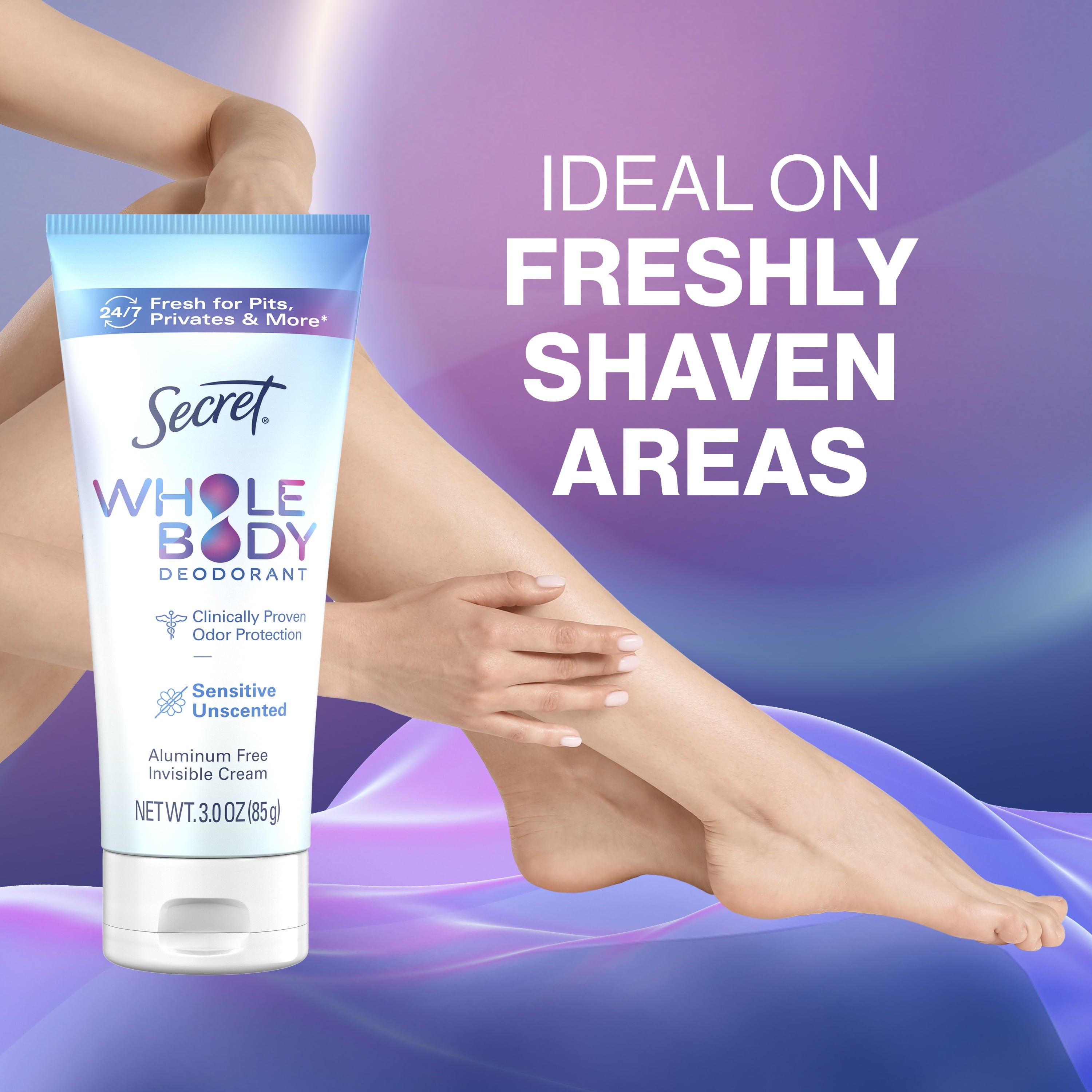 Women's Whole Body Aluminum Free Deodorant Clear Cream Unscented 3.0oz