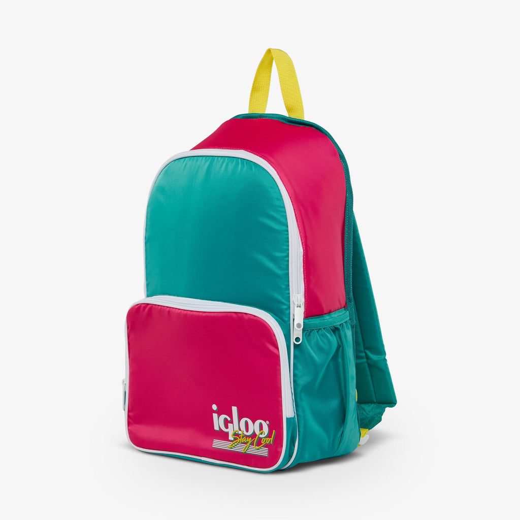 Igloo 20 can Retro Backpack Water Cooler, Pink and Jade Green