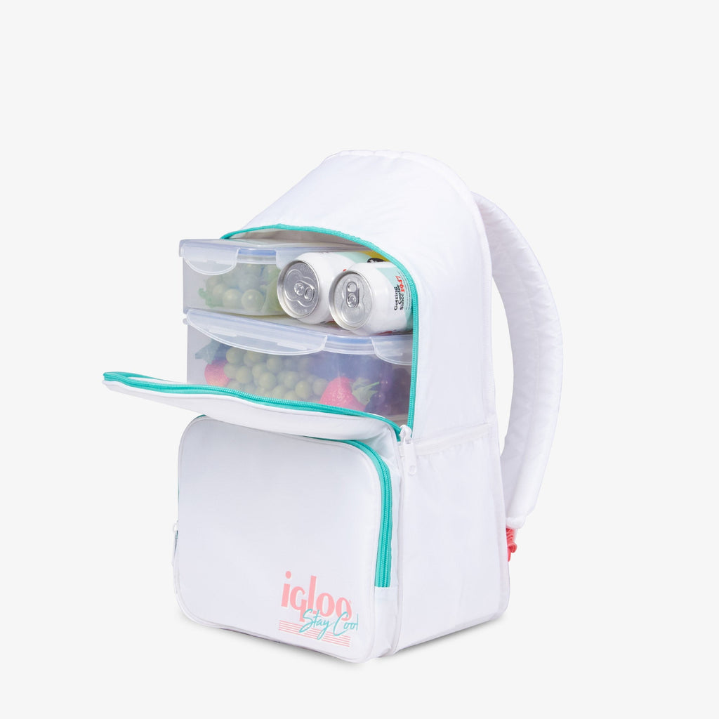Igloo 20 can Retro Backpack Water Cooler, Pink and Jade Green