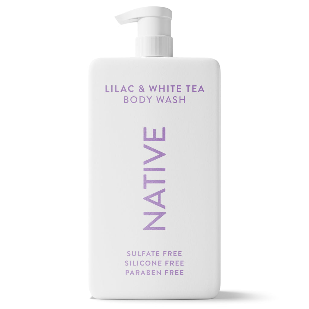 Body Wash, Lilac &amp; White Tea, Sulfate Free, Naturally Derived Ingredients, 24hr Freshness, for Women &amp; Men, 36 fl oz