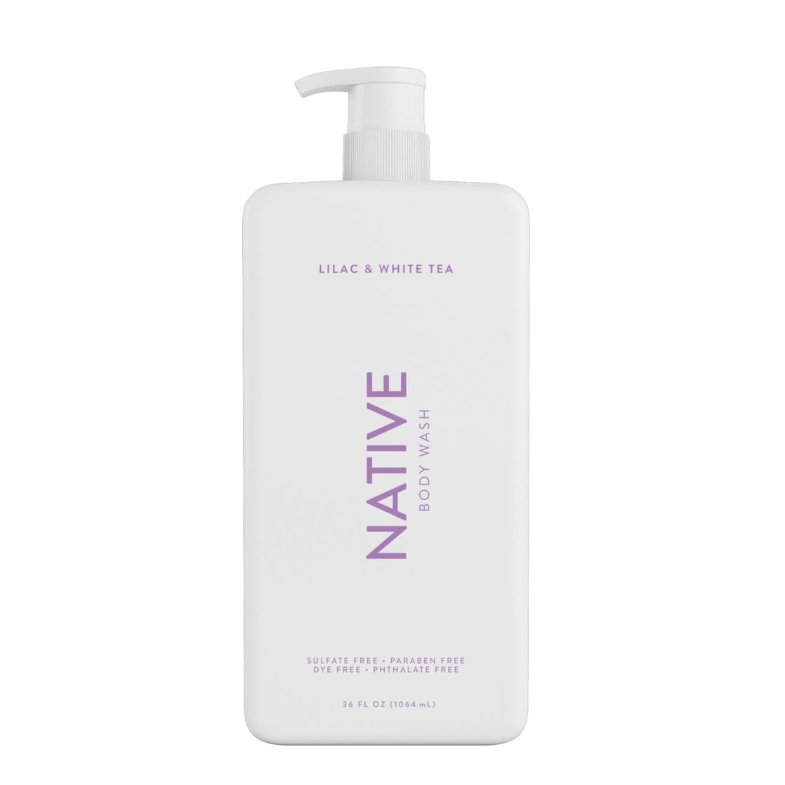 Body Wash, Lilac &amp; White Tea, Sulfate Free, Naturally Derived Ingredients, 24hr Freshness, for Women &amp; Men, 36 fl oz