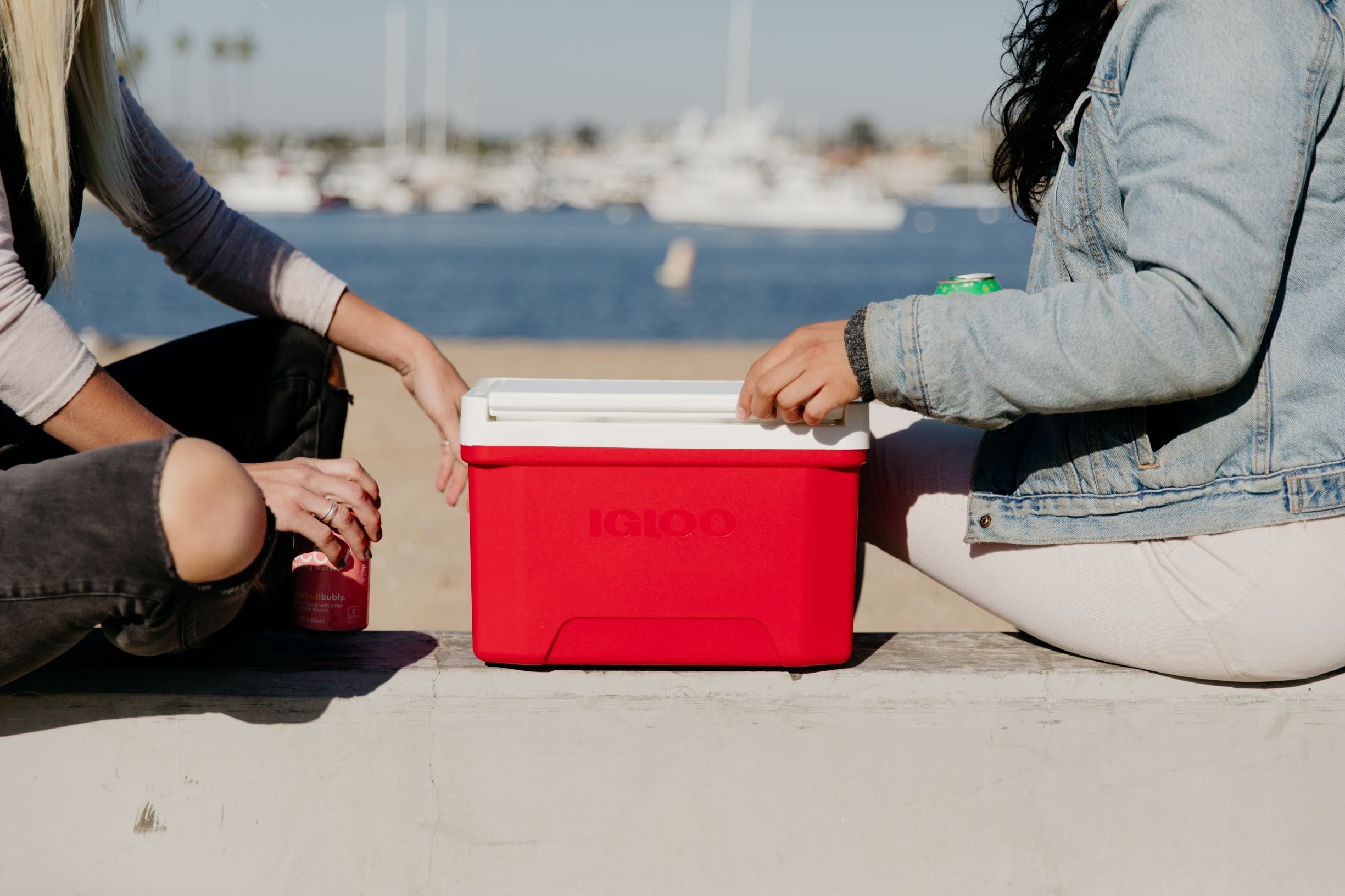 Small Cooler, 9 Quart Laguna Ice Chest, 13 Can Capacity, Red