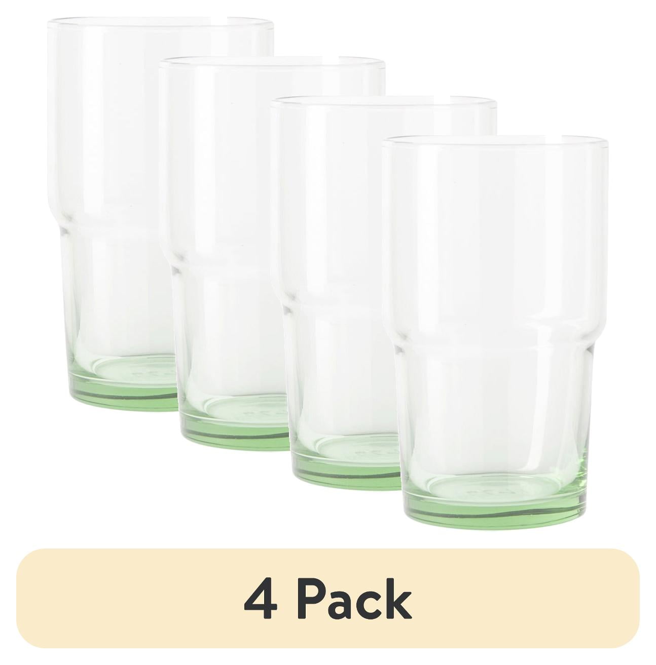 Better Homes &amp; Gardens Clear Green Glass, Glassware, 8 Pack, 15 oz