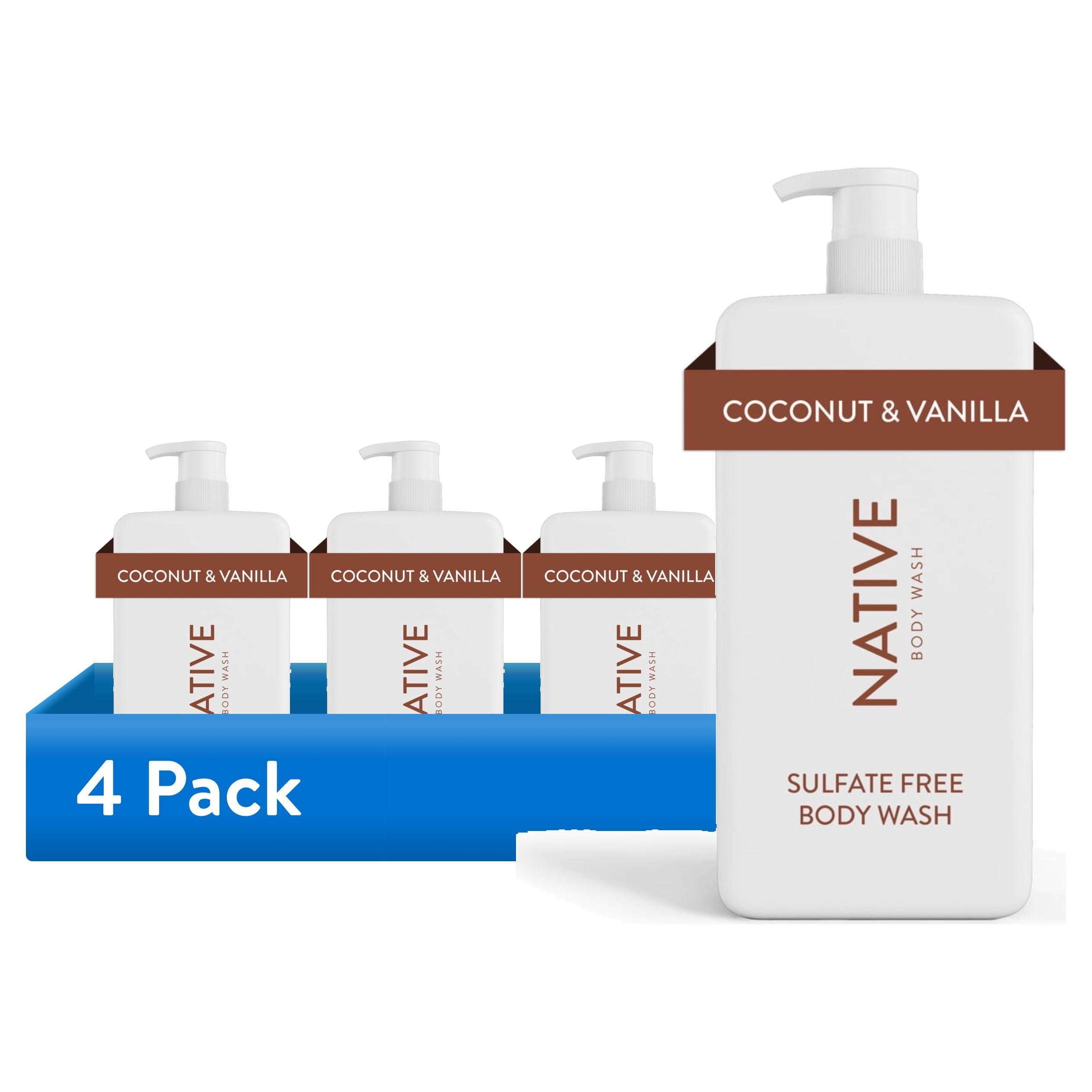 Body Wash, Coconut &amp; Vanilla, Sulfate Free, Naturally Derived Ingredients, 24hr Freshness, for Women &amp; Men, 36 fl oz