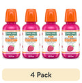 (4 pack) TheraBreath Kids Mouthwash with Fluoride, Organic Strawberry Splash, Anticavity, 10 fl oz