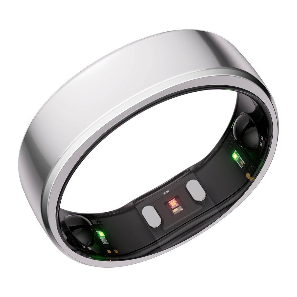 2 Ultra-Thin Smart Ring with Monitoring and Health Tracking (Size 11; Future Silver), 123031101