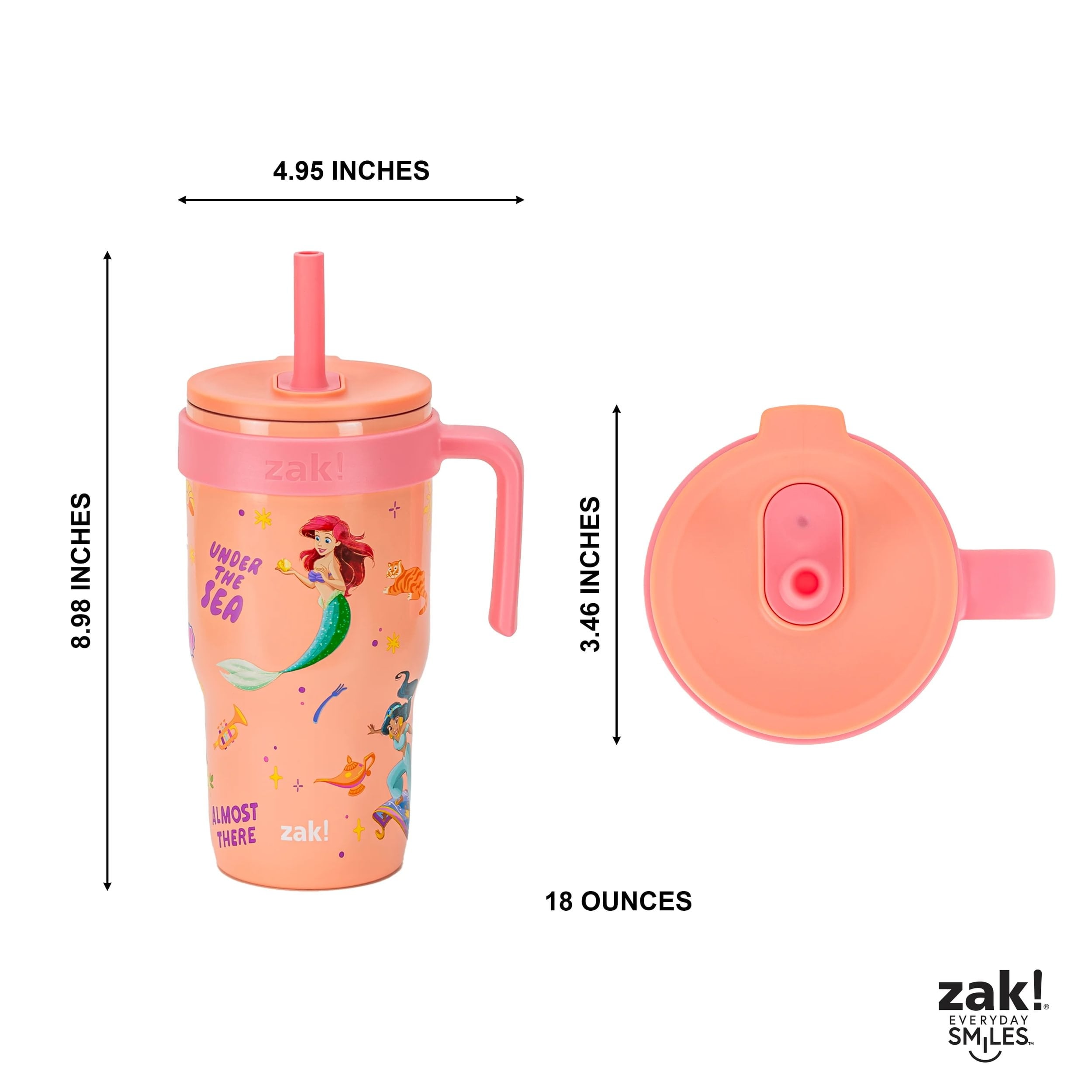 18oz Stitch Kids Straw Handle Tumbler